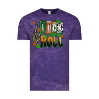 Cloud Purple St. Patrick's Luck and roll Vintage Tee - OliviaCreatesArt