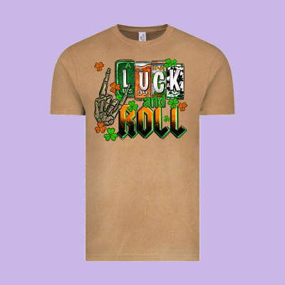 St. Patrick's Luck And Roll Vintage Tee Designed By Oliviacreatesart