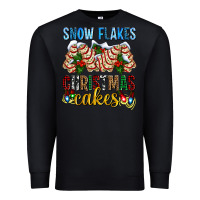 Black snow flakes christmas cakes ado Premium Sweatshirt - AdoDesignShop