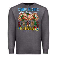 Charcoal Heather snow flakes christmas cakes ado Premium Sweatshirt - AdoDesignShop