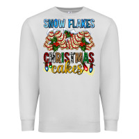 Dove Grey snow flakes christmas cakes ado Premium Sweatshirt - AdoDesignShop