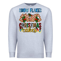 Heather Grey snow flakes christmas cakes ado Premium Sweatshirt - AdoDesignShop