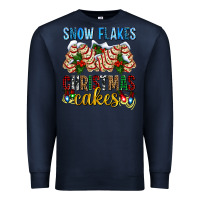Navy snow flakes christmas cakes ado Premium Sweatshirt - AdoDesignShop