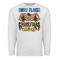 Oatmeal Heather snow flakes christmas cakes ado Premium Sweatshirt - AdoDesignShop