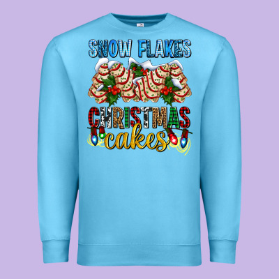 Snow Flakes Christmas Cakes Ado Premium Sweatshirt Designed By Adodesignshop
