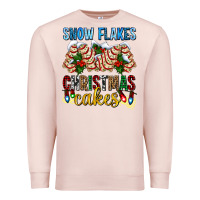 Pale Pink snow flakes christmas cakes ado Premium Sweatshirt - AdoDesignShop