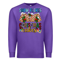Purple snow flakes christmas cakes ado Premium Sweatshirt - AdoDesignShop