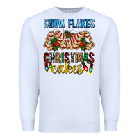 White snow flakes christmas cakes ado Premium Sweatshirt - AdoDesignShop