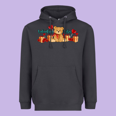 Valentines Vibes With Gifts And Bear Heavyweight Hoodie Designed By Adodesignshop