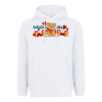 White valentines vibes with gifts and bear Heavyweight Hoodie - AdoDesignShop
