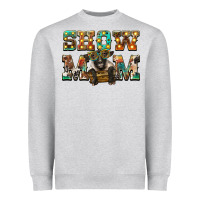 Heather Grey show mom suffolk sheep black sheep Heavyweight Sweatshirt - BarkalooDesign