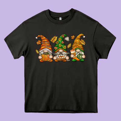 Fall Gnomes Heavy Core Tee Designed By Texasbilliewilder
