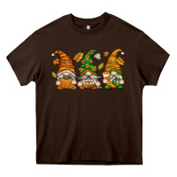 Chocolate Brown Fall Gnomes Heavy Core Tee - texasbilliewilder