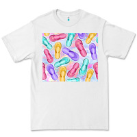 White flip flops with leopard Premium Tee - TumblerDesignByShophia