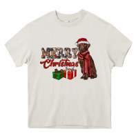 Cream merry christmas labrador retriever Heavy Core Tee - RanaPortraitStore
