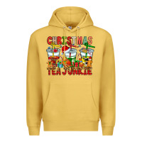 Antique Gold Christmas tea junkie Premium Hoodie - CowhideDigitalArt