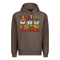 Coffee Christmas tea junkie Premium Hoodie - CowhideDigitalArt