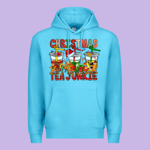 Christmas Tea Junkie Premium Hoodie Designed By Cowhidedigitalart