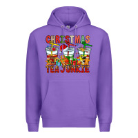 Purple Christmas tea junkie Premium Hoodie - CowhideDigitalArt
