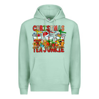 Seafoam Christmas tea junkie Premium Hoodie - CowhideDigitalArt