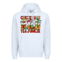 White Christmas tea junkie Premium Hoodie - CowhideDigitalArt