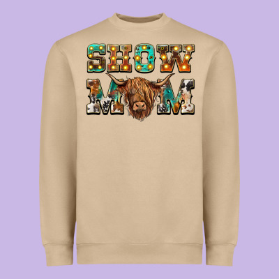 Show Mom Scottish Cattle Heavyweight Sweatshirt Designed By Barkaloodesign