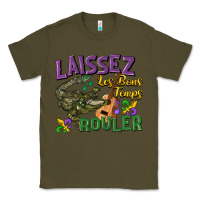 Army Green laissez les bons temps rouler Classic Tee - CowGirlArtShop