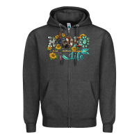 Charcoal Heather western rodeo bullfighter  life turquoise's gemstones arrow sunflowers Zipper Hoodie - BarkalooDesign