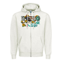 Oatmeal Heather western rodeo bullfighter  life turquoise's gemstones arrow sunflowers Zipper Hoodie - BarkalooDesign