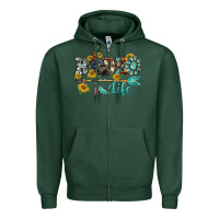 Sports Green western rodeo bullfighter  life turquoise's gemstones arrow sunflowers Zipper Hoodie - BarkalooDesign