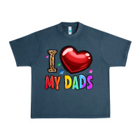 Midnight Navy i love my dads Urban Heavy Tee - OliviaCreatesArt