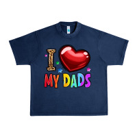 Navy i love my dads Urban Heavy Tee - OliviaCreatesArt