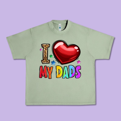 I Love My Dads Urban Heavy Tee Designed By Oliviacreatesart
