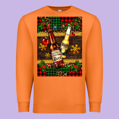 Snow And Beer Bottles Premium Sweatshirt Designed By Adodesignshop