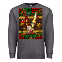 Charcoal Heather snow and beer bottles Premium Sweatshirt - AdoDesignShop