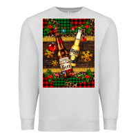 Dove Grey snow and beer bottles Premium Sweatshirt - AdoDesignShop