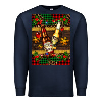 Navy snow and beer bottles Premium Sweatshirt - AdoDesignShop