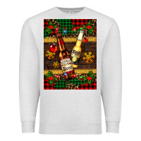 Oatmeal Heather snow and beer bottles Premium Sweatshirt - AdoDesignShop
