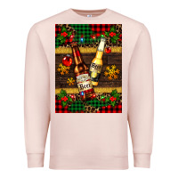 Pale Pink snow and beer bottles Premium Sweatshirt - AdoDesignShop
