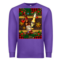 Purple snow and beer bottles Premium Sweatshirt - AdoDesignShop