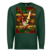 Sports Green snow and beer bottles Premium Sweatshirt - AdoDesignShop
