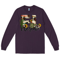 Plum florida state cowhide serape cactus Long Sleeve Tee - RanaPortraitStore