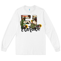 White florida state cowhide serape cactus Long Sleeve Tee - RanaPortraitStore
