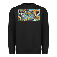 Black happy birthday alpaca blue cup Heavyweight Sweatshirt - BarkalooDesign