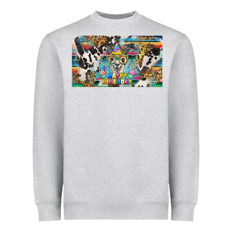 Happy Birthday Alpaca Blue Cup Heavyweight Sweatshirt by BarkalooDesign | Teevron
