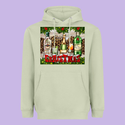 Christmas Cocktail Party Heavyweight Hoodie Designed By Adodesignshop