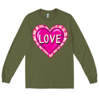 Army Green valentine's day hearts Long Sleeve Tee - FaDigitalArtStudio