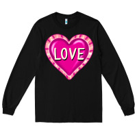 Black valentine's day hearts Long Sleeve Tee - FaDigitalArtStudio