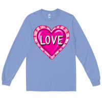 Colony Blue valentine's day hearts Long Sleeve Tee - FaDigitalArtStudio