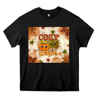 Black Fall Cozy Season Heavy Core Tee - texasbilliewilder